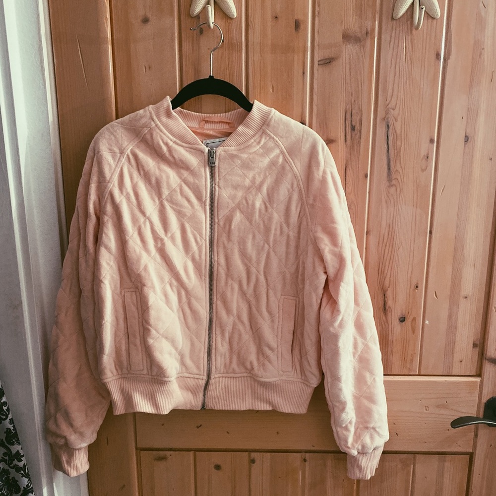 Pink bomber jacket